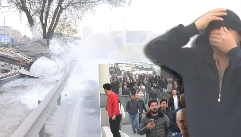 D-100'de Trafik Çilesi: Alçı Yüklü TIR Bariyerlere Çarptı